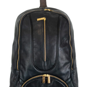 Leather backpack Black/Gold