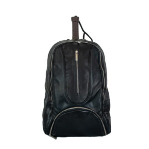 Leather backpack Black/Silver